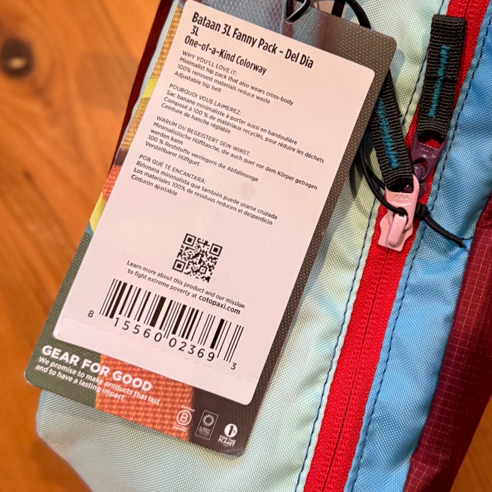 NEW🦙Cotopaxi Bataan 3L Fanny pack del dia One-of-a-Kind Colorway - Picture 3 of 4